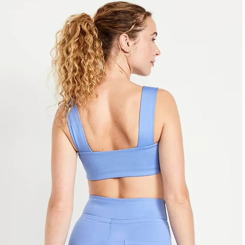 Old Navy Light Support CloudComfy Bandeau Sports Bra in LIGHTHOUSE (M) NWT!